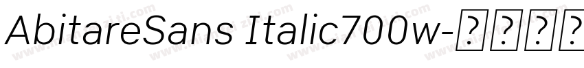 AbitareSans Italic700w字体转换